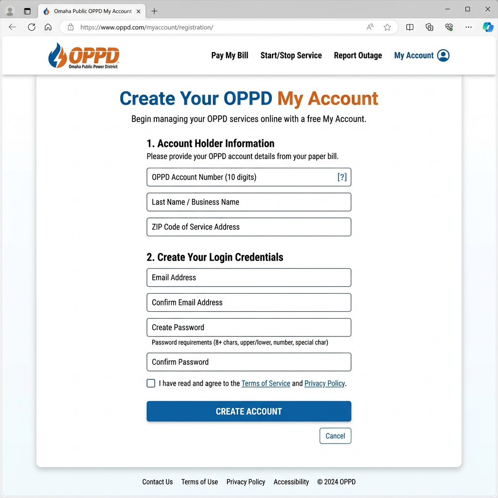 OPPD Account Setup