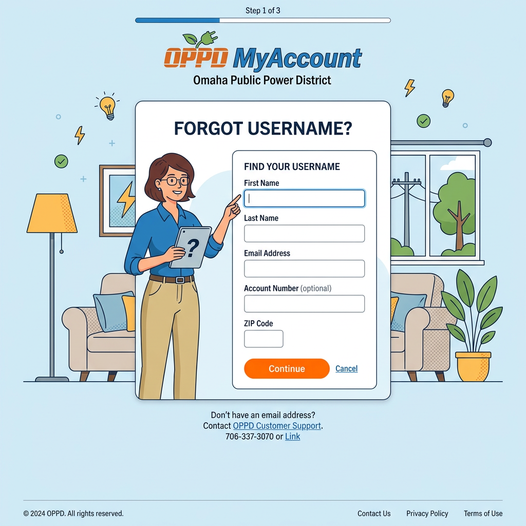 Retrieve OPPD MyAccount Username