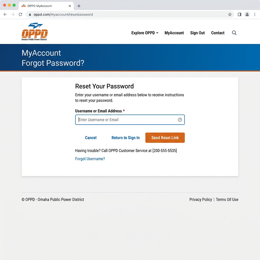Recover Your OPPD MyAccount Password